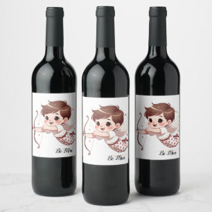 Cupid's Arrow Customize Birthday Party Wine Label