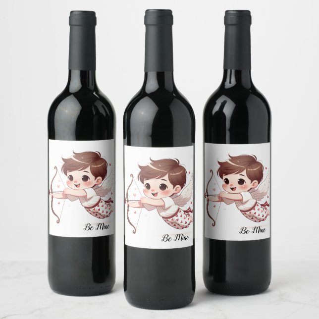 Cupid's Arrow Customize Birthday Party   Wine Label (Bottles)
