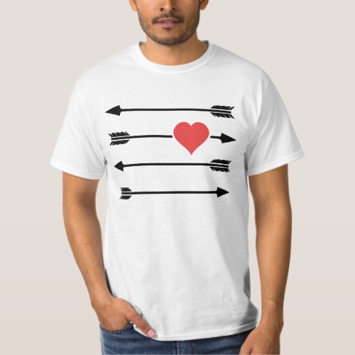 Cupids Arrow Valentines Day Heart T_Shirt