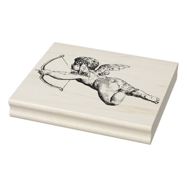 Cupid's Arrow - Vintage Illustration Rubber Stamp (Stamp)