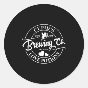 Cupids Brewing Co Premium Love Potions Valentine C Classic Round Sticker