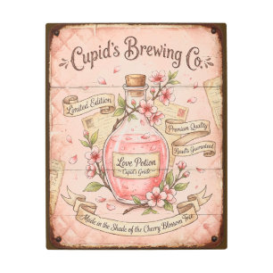 Cupid's Brewing Co.: Romantic Beer Lovers'  Metal Print
