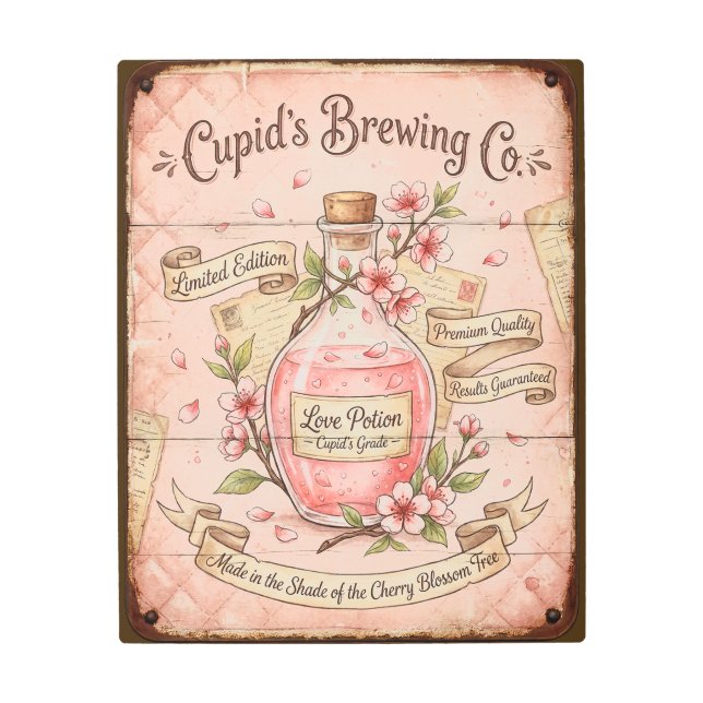 Cupid's Brewing Co.: Romantic Beer Lovers'  Metal Print (Front)