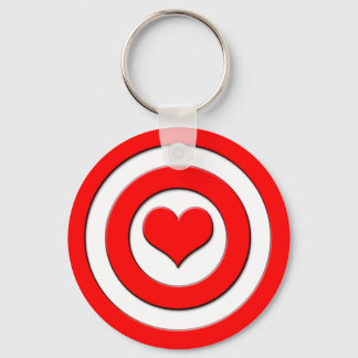 Cupid's Bullseye Keychain