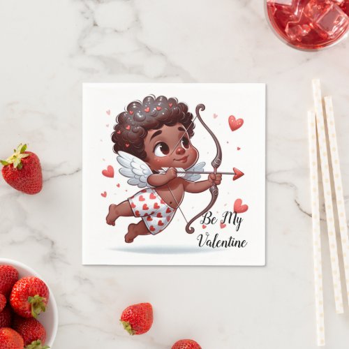 Cupids Charm Be My Valentine  Napkins