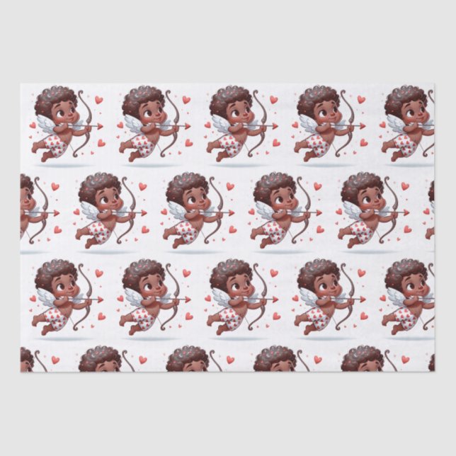 Cupid's Charm Be My Valentine  Tissue Paper (Front)