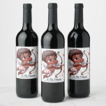 Cupid&#39;s Charm Be My Valentine  Wine Label