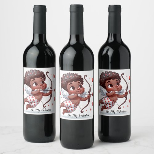 Cupids Charm Be My Valentine  Wine Label