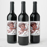 Cupid&#39;s Charm Customize Birthday Party   Wine Label