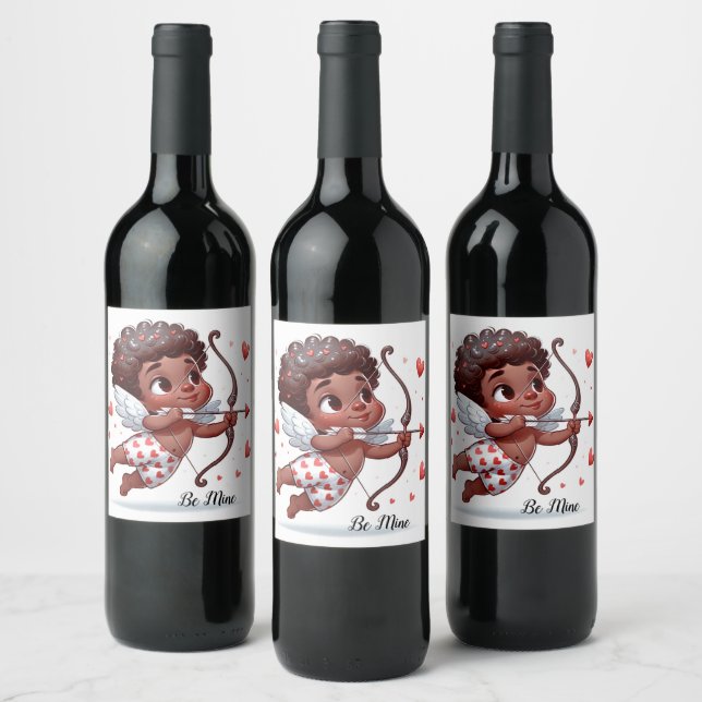 Cupid's Charm Customize Birthday Party   Wine Label (Bottles)