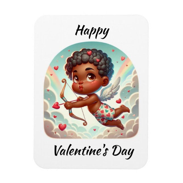 Cupid's Charm Valentine's  Card Magnet (Vertical)