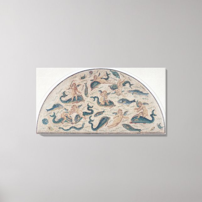 Cupids, Dolphins and Sealife from Utique Canvas Print (Front)