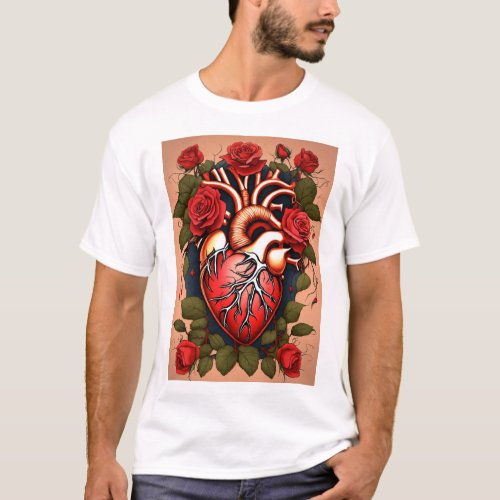 Cupids Embrace Traditional Tattoo Tee