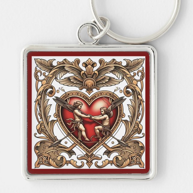 "Cupid's Eternal Aim" Keychain (Front)