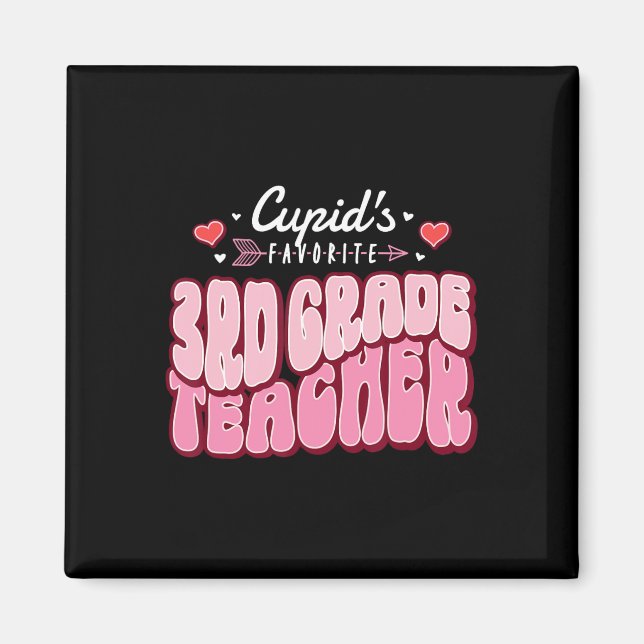 Cupid's Favorite 3rd Grade Teacher Valentine's Day Magnet (Front)