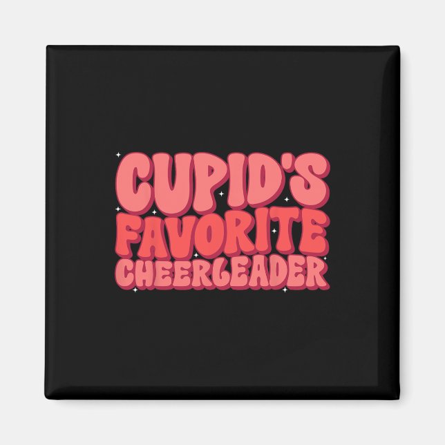 Cupids Favorite Cheerleader Valentine Day Love Che Magnet (Front)