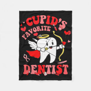 Cupid's Favorite Dentist Valentine Dental Squad Is Fleece Blanket