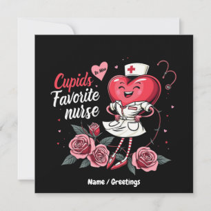 Cupid's Favorite Nurse Funny And Cute Valentine's  Invitation