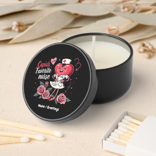 Cupid's Favorite Nurse Funny And Cute Valentine's  Mini Candle Favors