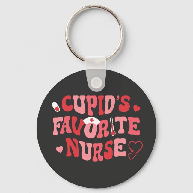  Cupids Favorite Nurse Keychain (Front)