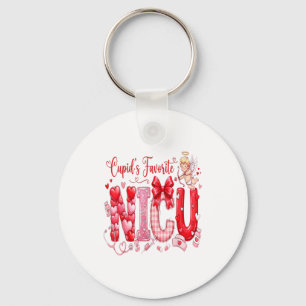 Cupids Favorite Nurse Nicu Valentines Day Shirt Nu Keychain