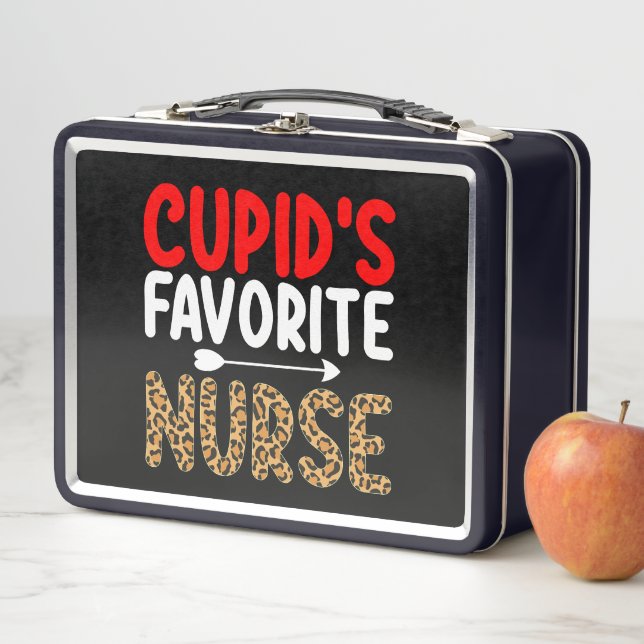 Cupid's Favorite Nurse Nursing Valentine's Day Metal Lunch Box (In Situ)