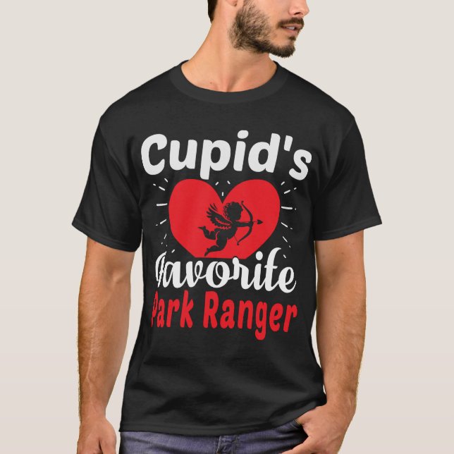 Cupid's Favorite Park Ranger Valentine's Day T-Shirt (Front)