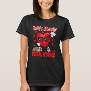 Cupid's Favorite Postal Worker Dabbing Heart Posta T-Shirt