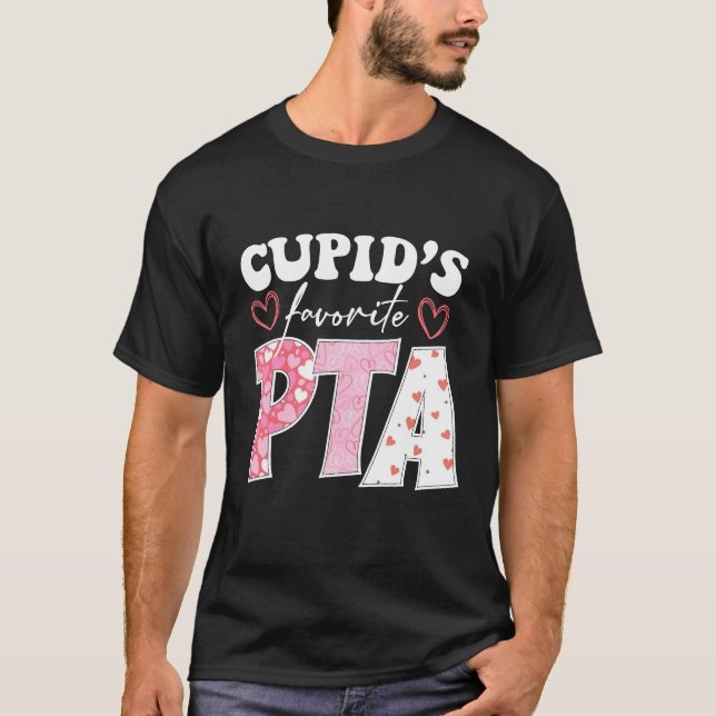 Cupid's Favorite PTA Physical Therapist Assistant T-Shirt (Front)