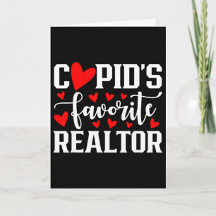 Cupid's Favorite Realtor Cute Heart Valentine's Da Card