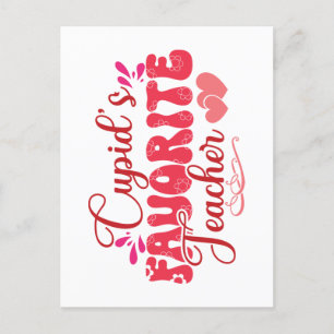 Cupid's Favorite Teacher  Postcard