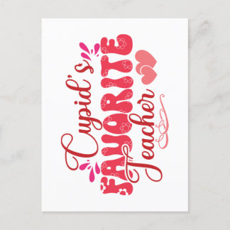 Cupid's Favorite Teacher Postcard