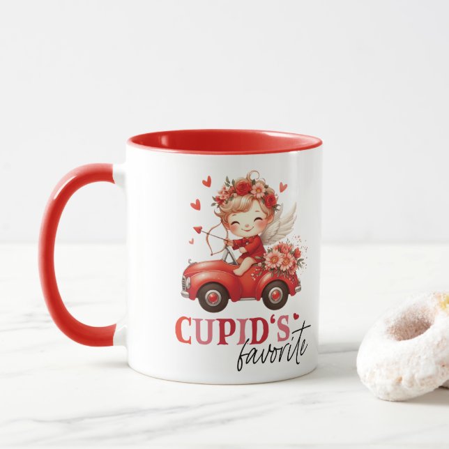 Cupid's Favorite Valentine Day Mug (With Donut)