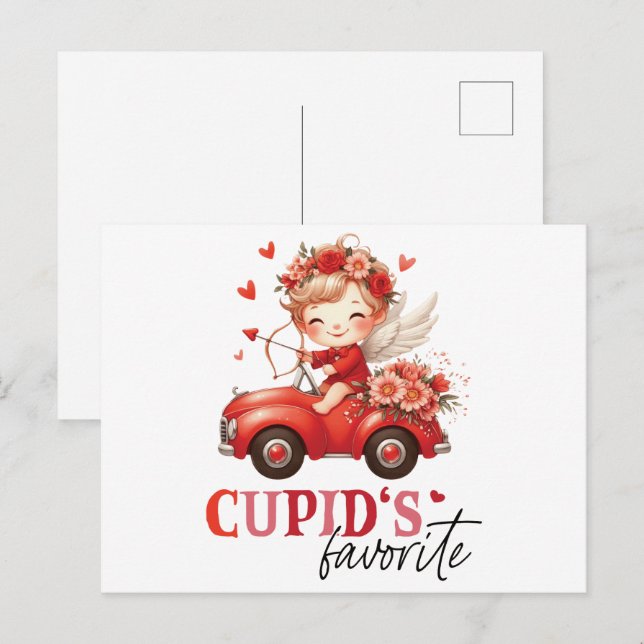 Cupid's Favorite Valentine Day Postcard (Front/Back)