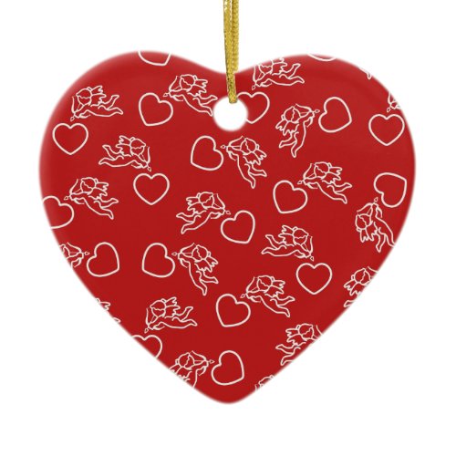 Cupids &amp; Hearts custom color ornaments