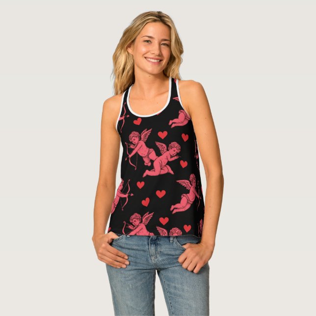 Cupids pink Women's Tank Top (Front Full)