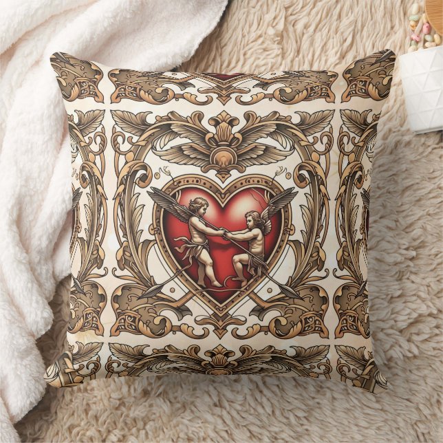 "Cupid's True Flight" Throw Pillow (Blanket)
