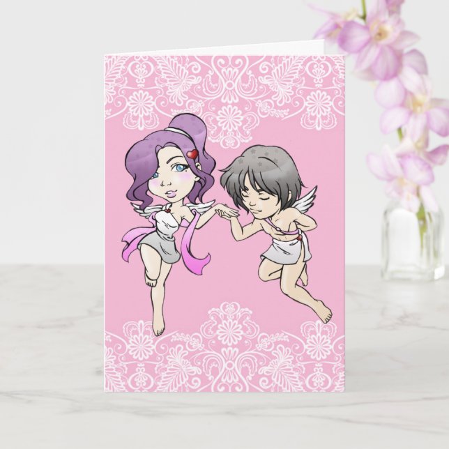Cupids Valentine's  Card (Orchid)