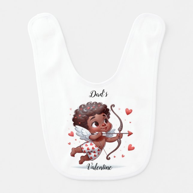 Cupid's Valentine's Day Baby Bib (Front)