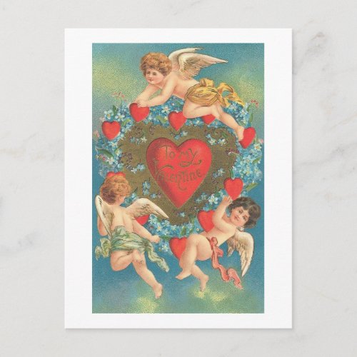 Cupids with Hearts 2 Postcard