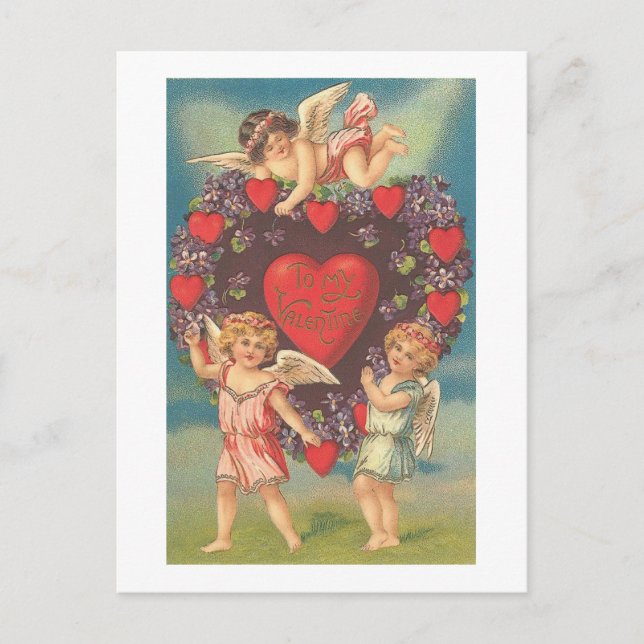 Cupids with Hearts (4) Postcard (Front)