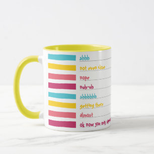 Cuppa Fun Colorful Striped Candy Shushes! Mug