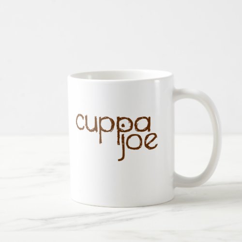 cuppa joe logo in brown _ coffee mug