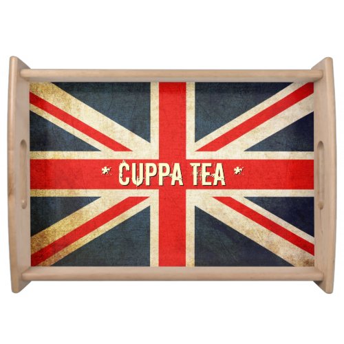 CUPPA TEA British Union Jack Serving Tray