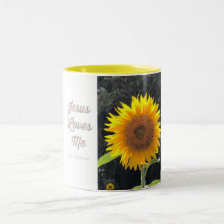 Cuppainspiration Jesus Loves Me Two-Tone Coffee Mug