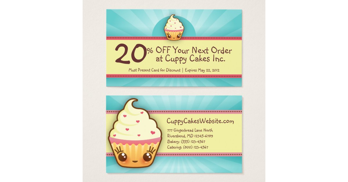 CuppyCake Coupon Card Zazzle