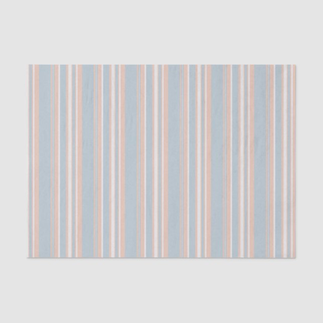 Cups Medley blue stripes 10lb Tissue Paper (Front)