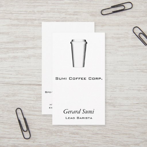 Customizable Cups To Go Business Card Templates