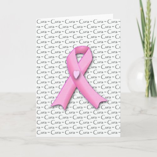 Cura Breast Cancer Awareness Card in Spanish