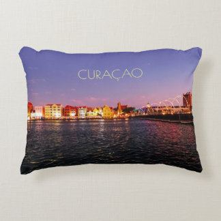 Curaçao at Night w/out text (customizable) Accent Pillow
